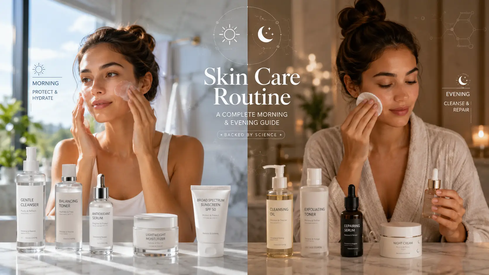 Skin Care Routine: A Complete Morning and evening Guide (Backed by Science)